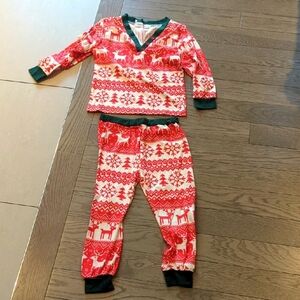 Festive Red and Green Kids Pajamas - Size 4 NWT